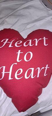 The Heart to Heart  Pillow.