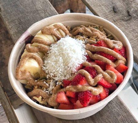 Acai bowl with almond butter