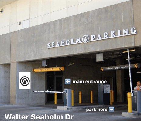 We offer validated parking in Seaholm Parking lot