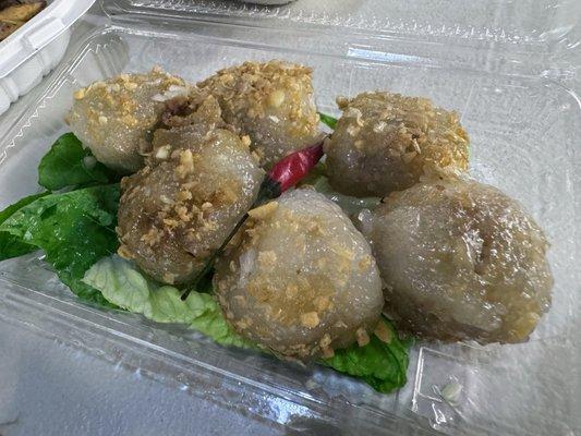 Thai tapioca dumplings (savory)