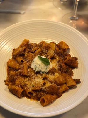 Homemade Pasta with Bolognese sauce (highly recommend) it was incredible flavor.