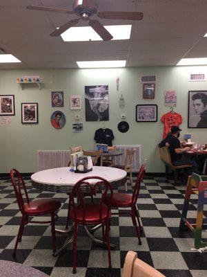 Inside the diner