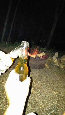 Beers and a fire