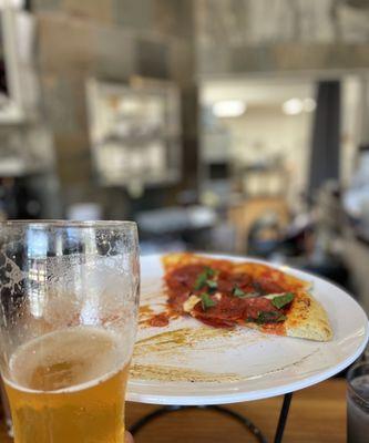 Margherita Pizza and Deschutes IPA