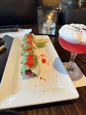 LIberty Roll and Ube Thurman drink