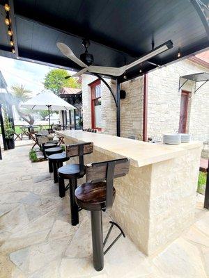 Outdoor bar area