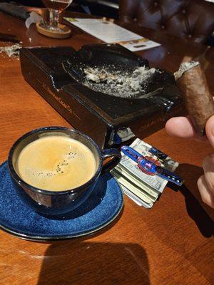 Espresso and Godmother cigar