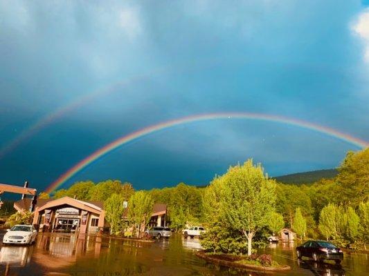 Saw a pretty cool double rainbow all the way across the sky on our job in Sequim yesterday. We love doing work on the Olympic Peninsula!