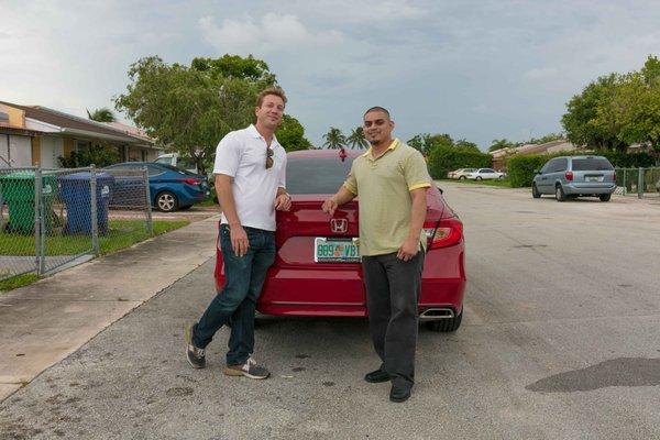 Thank you Evolution Leasing for delivering this brand new Honda Accord Sport right to my door!