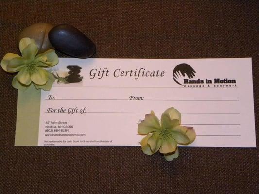 Get that special someone a gift certificate! Don't have time to come in, just call! We can do gift certificates over the phone