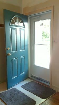 My awesome new blue door!