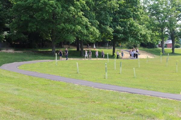 Half-mile long paved walking trail.