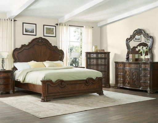 panel luxary victorian style bedroom set king queen available