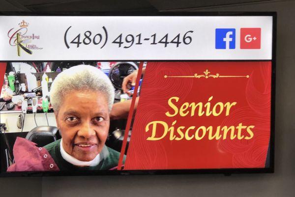 Senior discounts