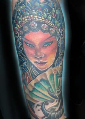 Asian girl tattoo