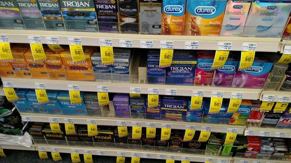 Big sale on condoms! Come in and save big!  Allows you to GET BUSY, PAL!