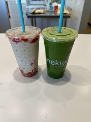 AB&J smoothie (modified) and The Greenie