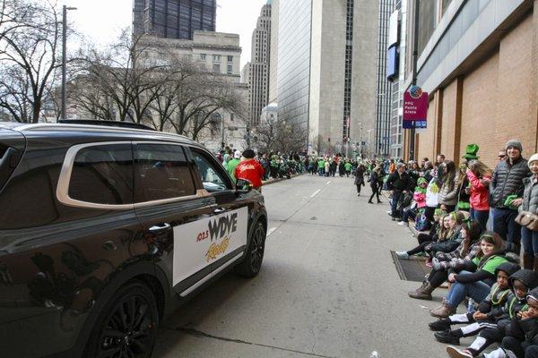 Monroeville Kia hit the 2019 St. Patrick's Day Parade in Pittsburgh with 102.5 WDVE