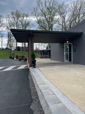 Outdoor bar and eating area