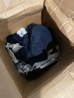 They just threw clothes in to half fill a box.  That is why all the boxes crushed each other.