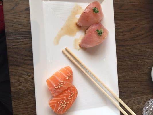 Albacore and salmon.