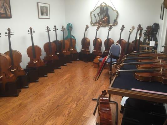 Gorgeous private room to try out instruments