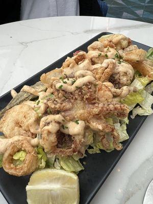 Fried calamari and shrimp