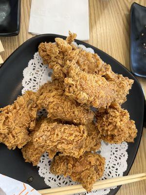 Fried chicken. It tasted almost exactly like you might expect from the picture.