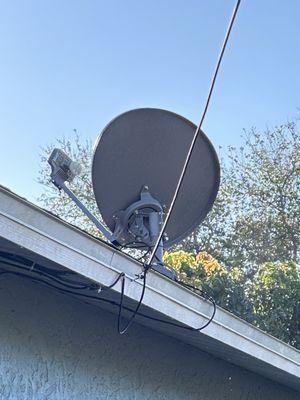 Drilled the satellite dish into my new roof