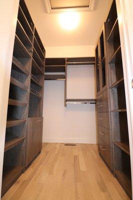 Custom closet system.