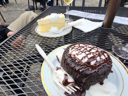 Lemon Cake and Chocolate Bomb Cake