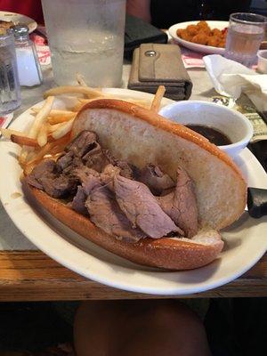 Sad little prime rib sandwich