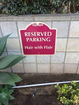 Park here for Hair With Flair, next to Fish Attack on Clairemont Drive.