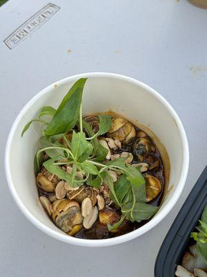 Quail baluts with tamarind sauce