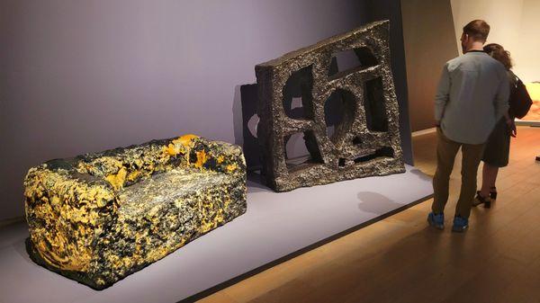 'Foam Sofa' and 'Bookshelf' by Sang Hoon Kim. Art pieces created with Memory Foam.