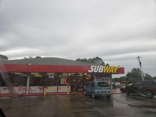 The sandwich bar is inside the QV Mart Gas station