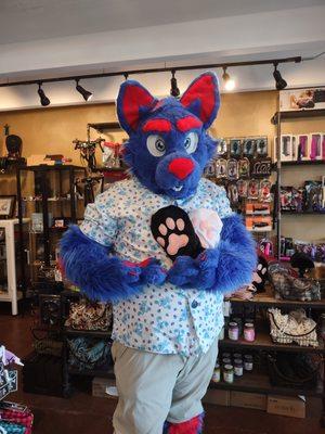 Nerdy and Furry Crafts of Boulder dropping off some of their best sellers!