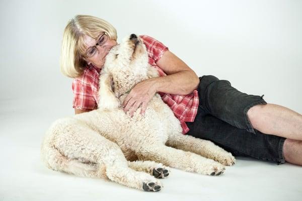 Hanna F1b OFA certified Goldendoodle and me