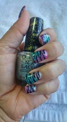 Colored glitter acrylic