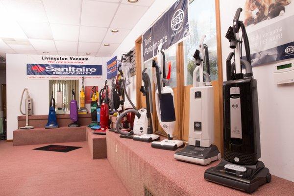 Come choose from our large display of new vacuum cleaners.