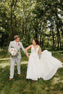 Tux, flowers & dress from Wedding and Tuxedo Connection