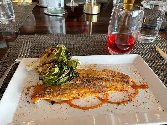 Pan seared branzino with Citrus Gastrique