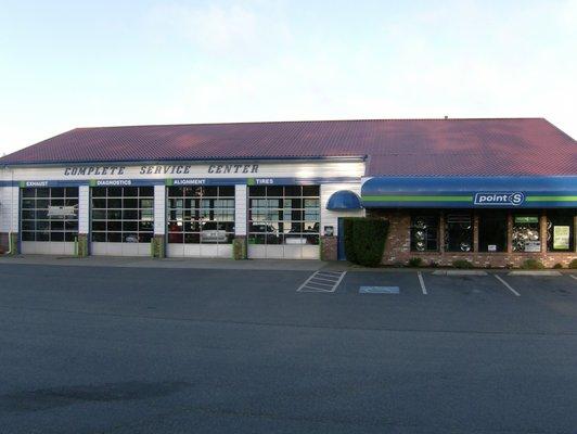 front view of the new building and shop