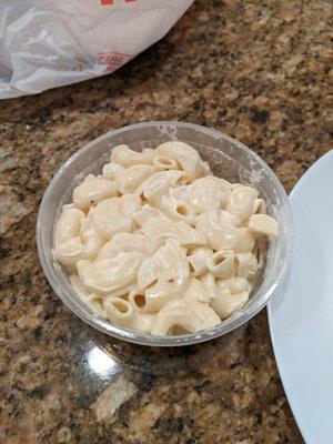 "macaroni salad" = plain elbow noodles and mayo