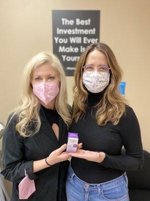 Kelli and Sonia getting ready for a Botox event featuring Allergan Botox!