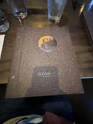 Menu cover