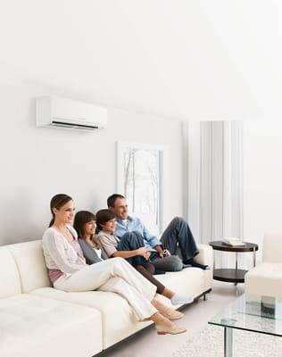 Relax in comfort with a Mitsubishi Ductless Heat Pump