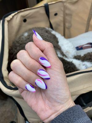 80's vibe nails by Kelly