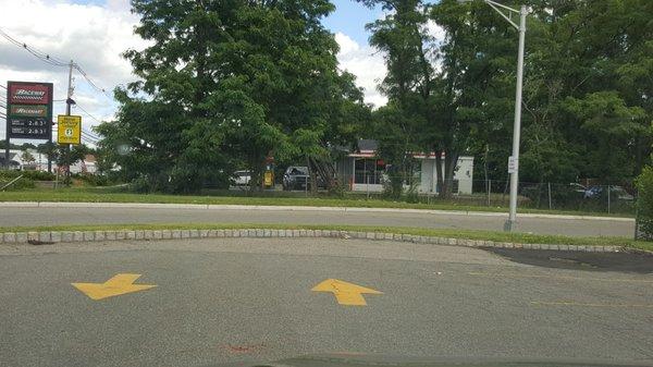 This is the Wendy's parking lot obviously they don't even care what if you get into an accident