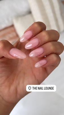 Dip on my natural nails. I asked for "clear pink"